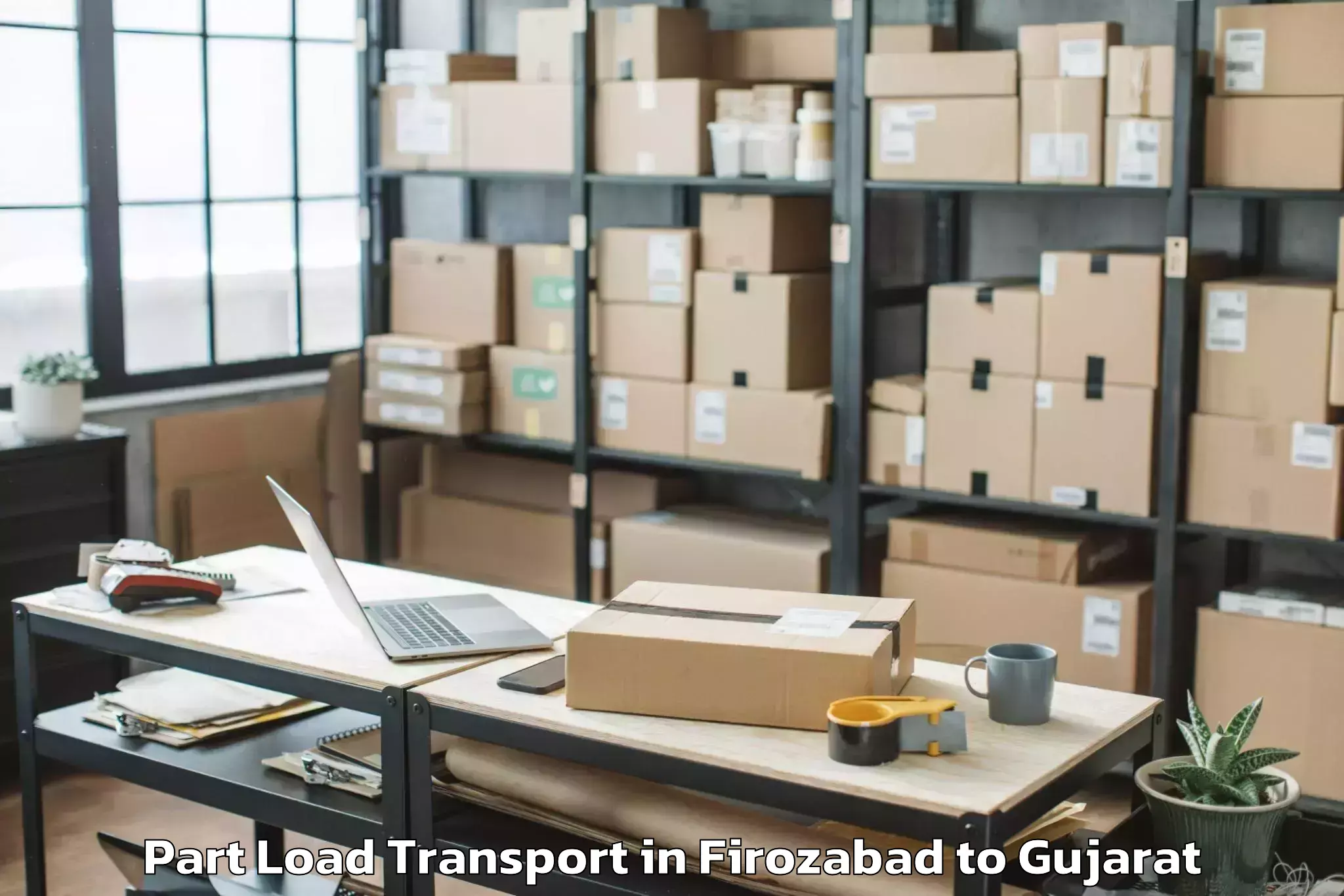 Comprehensive Firozabad to Adalaj Part Load Transport